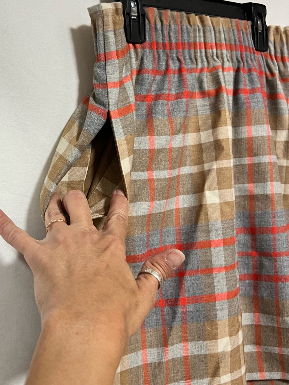 J. Crew Wool Blend Plaid Sidewalk Mini Skirt in Brown and Cream Preppy Casual - Picture 3 of 9